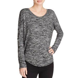 Rag & Bone Hudson Black Marled Long Sleeve Tee Size S